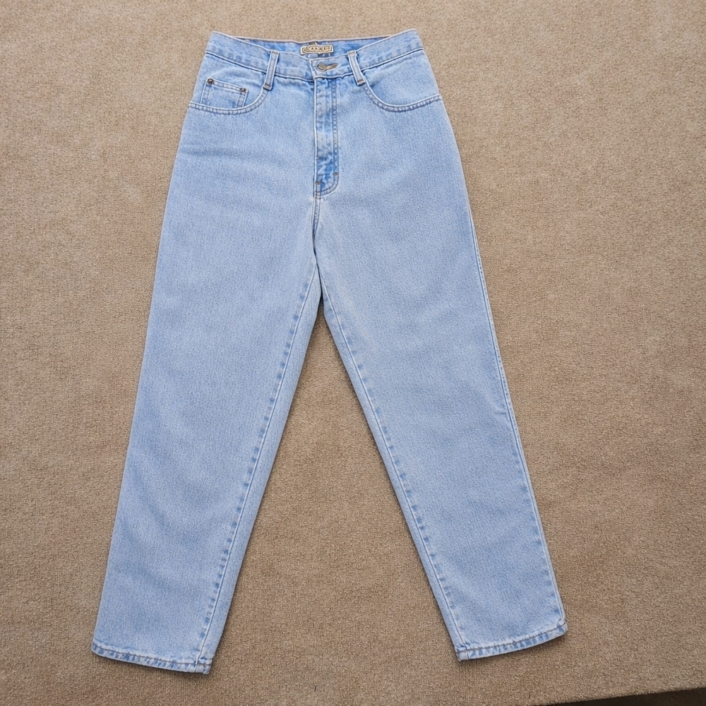 Vintage County Seat High Rise Relaxed Mom Jeans 5/6S Light Wash Y2K Baggy USA